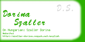 dorina szaller business card